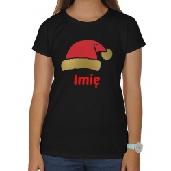Koszulka damska świąteczna na mikołajki czapeczka świąteczna